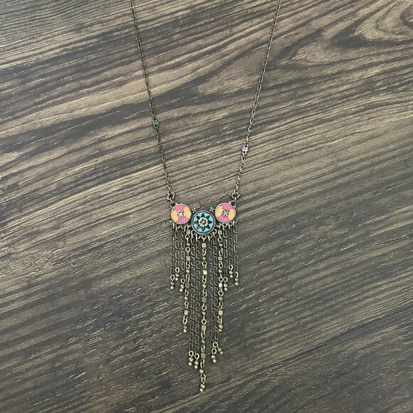 Boho Chain Fringe Necklace ASO Alex Russo - Picture 5 of 12